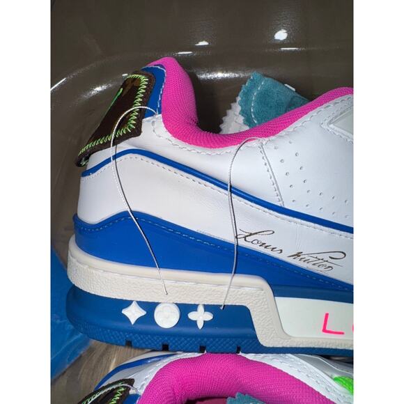 Louis Vuitton NYC Soho Pop Up Exclusive Blue White Trainer Sneaker UK 9 US 10 11 - Picture 11 of 16
